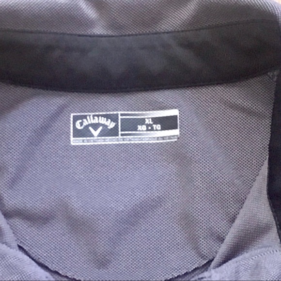 Callaway XL Golf Shirt. Dark Gray & Black - Picture 3 of 4